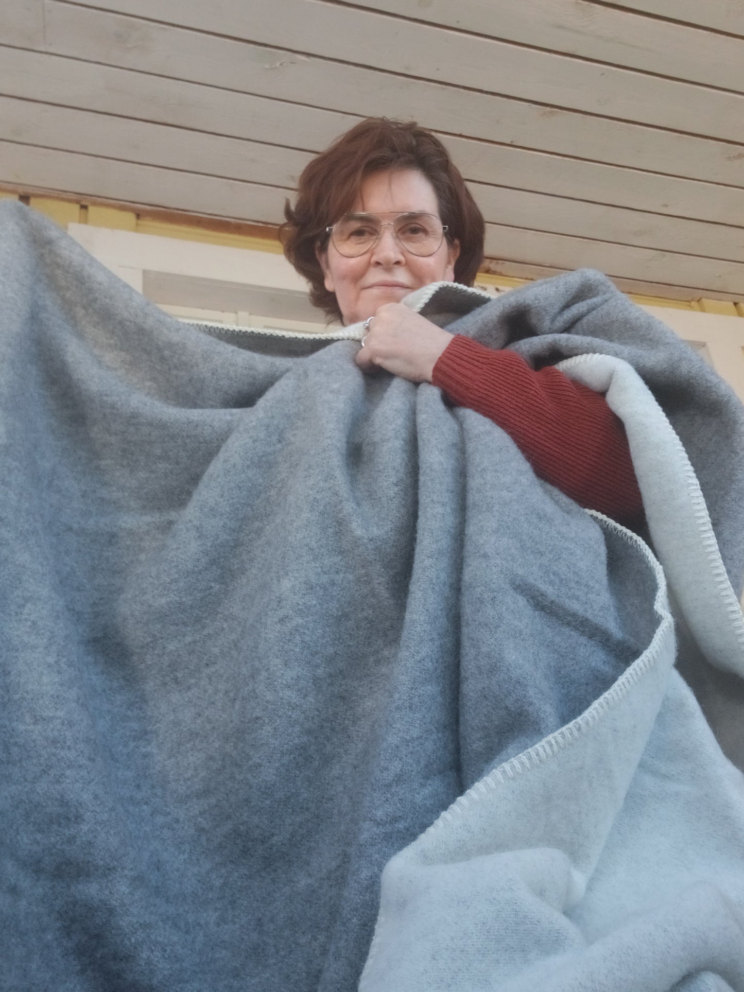 Wool Blanket, Grey (200x220 cm) – Natural Warmth for Slow Living