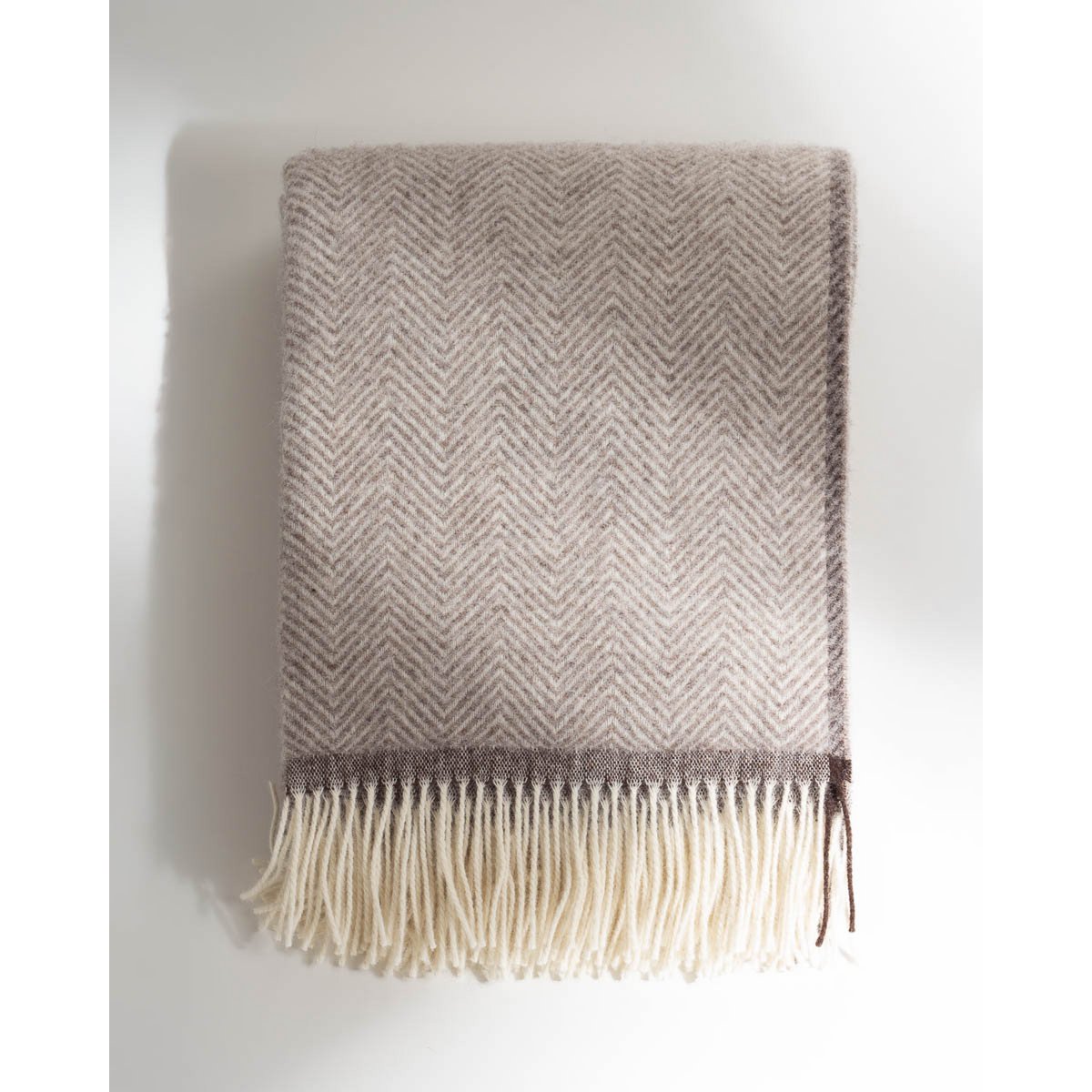Wool Throw Blanket, Beige – Soft Comfort for Everyday Living