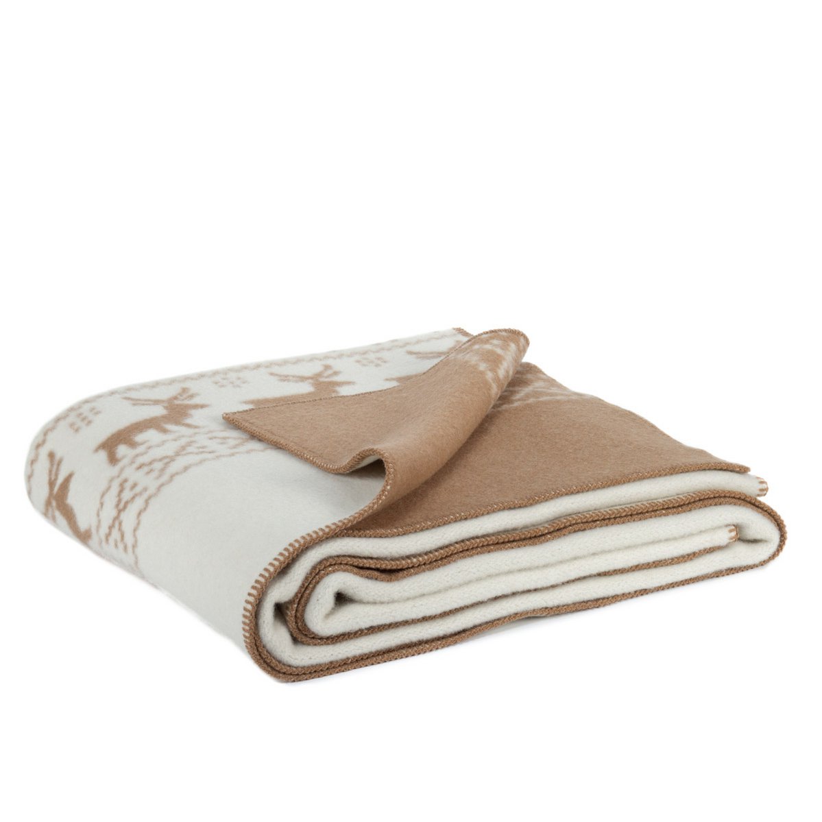 Reindeer Wool Blanket (200x210 cm) – Soft Merino Warmth for Slow Living