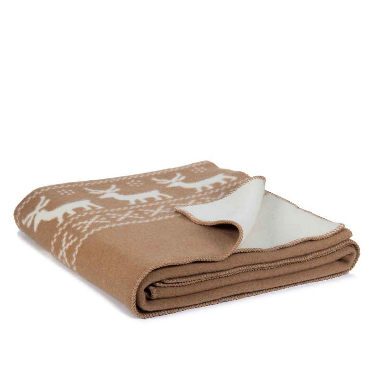 Reindeer Wool Blanket (200x210 cm) – Soft Merino Warmth for Slow Living